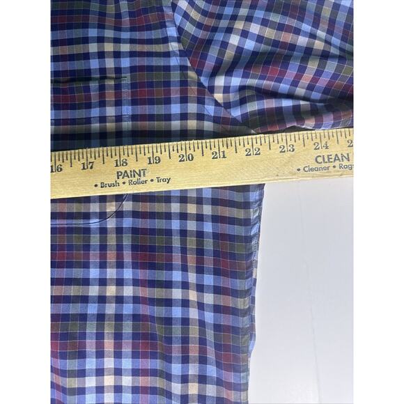 Peter Millar Med New Long Sleeve Dress Shirt Medium Multicolored Plaid - Picture 6 of 9